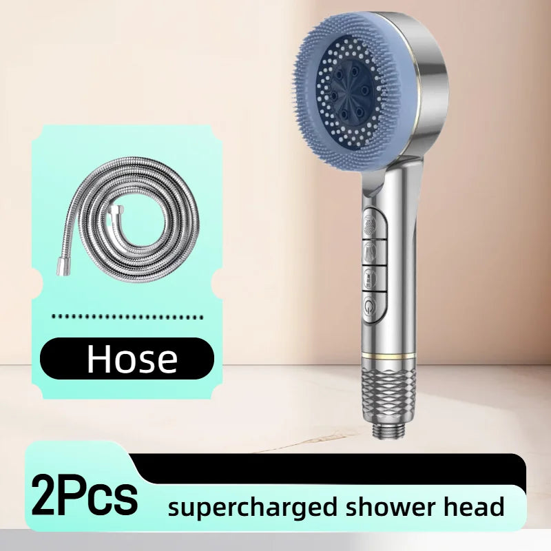 Adjustable High-Pressure Handheld Shower Head with Filter & Hose