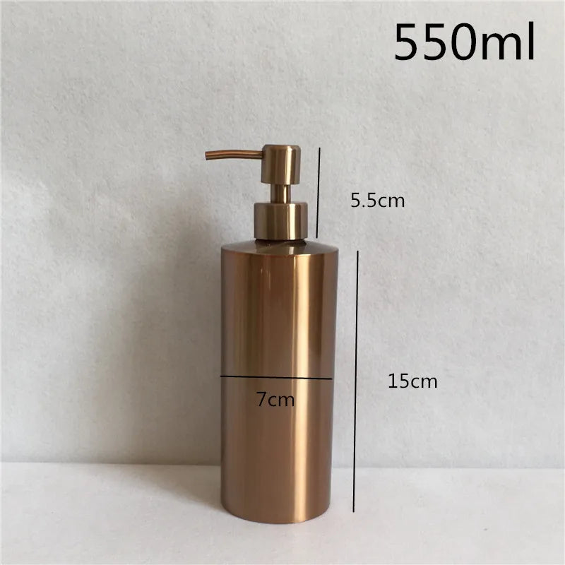 304 Stainless Steel Soap Dispenser – Silver & Rose Gold | 250–550ml