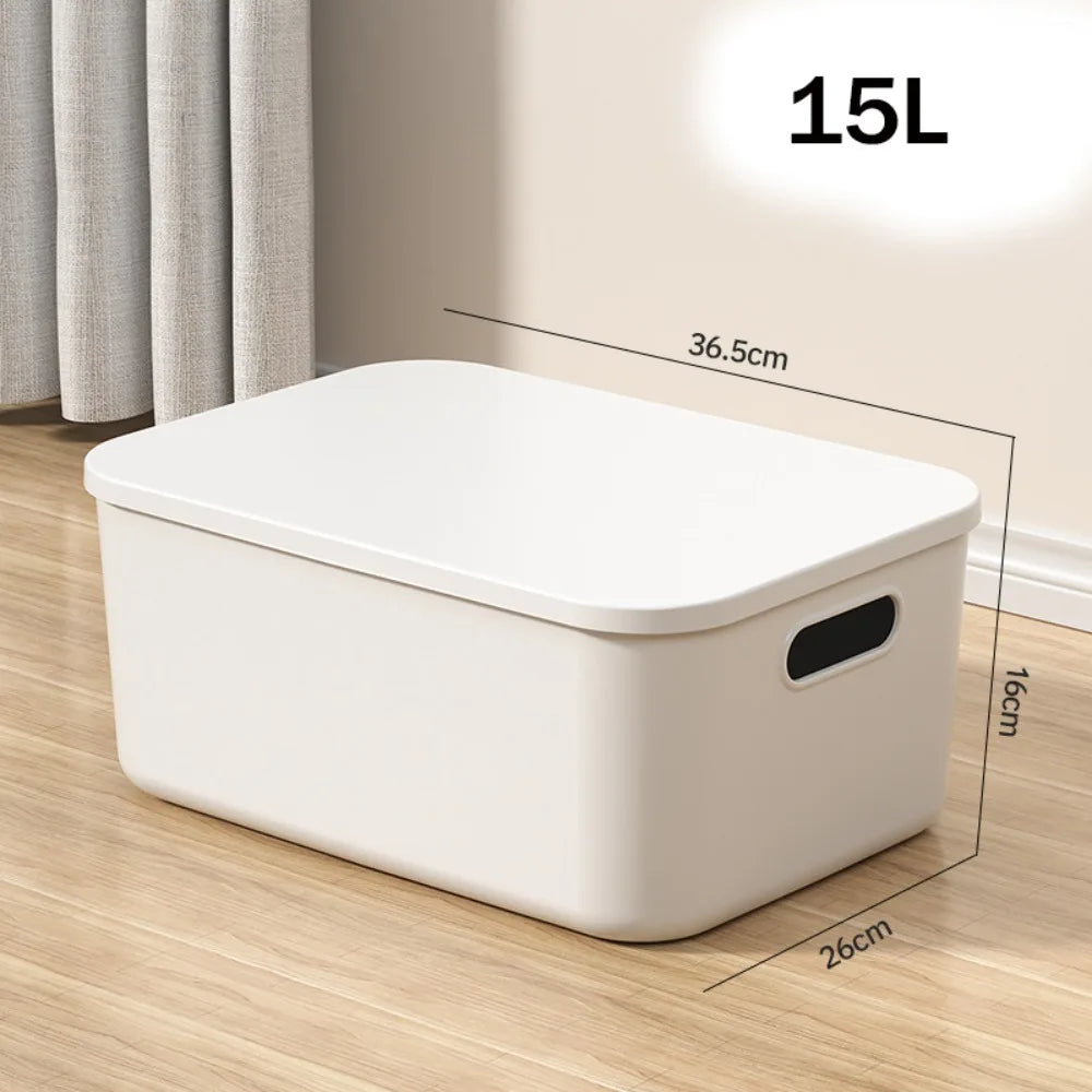 Stackable Plastic Storage Box with Lid | Home Organizer