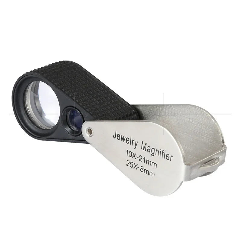 10x 25x Jewelry Loupe Magnifier LED Lighted Magnifying Glass with UV Light For Jewelry Diamonds Coins Stamps Rocks Peaceful Pleasures Health and Wellness