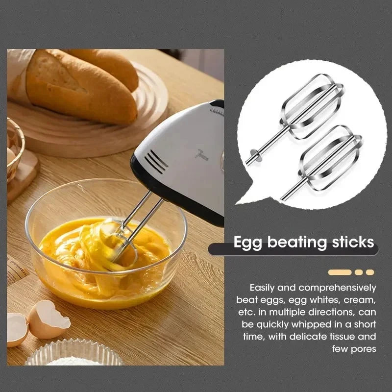 Handheld 7 Speed Automatic Electric Mixer Multi Functional for Food Egg Cream Cake Dough Mixing Baking Kitchen Home Use Peaceful Pleasures Health and Wellness