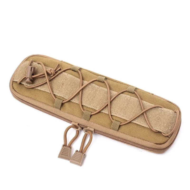 Tactical MOLLE Knife Pouch – Nylon EDC Folding Knife Holder Tactical Knife Pouch Peaceful Pleasures Health and Wellness Khaki-Small