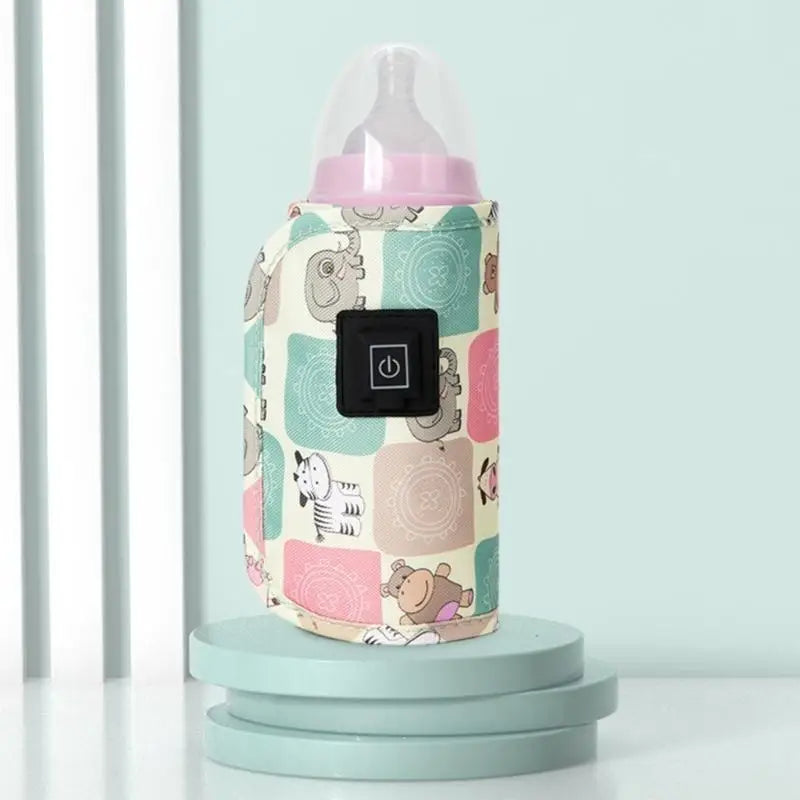 USB Baby Bottle Warmer Bag | 3-Gear Heating Sleeve for Milk
