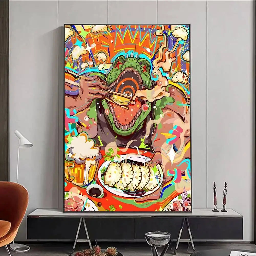 Dorohedoro Anime Figure Horror Monster Poster HD art poster for home living room bar office decoration sticky, waterproof Peaceful Pleasures Health and Wellness z4 15X20cmNoframe
