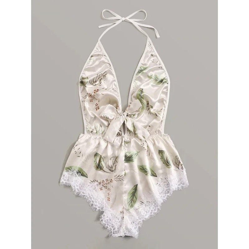 Women's Ice Silk One-Piece Pajamas | Summer Babydoll Sleepwear