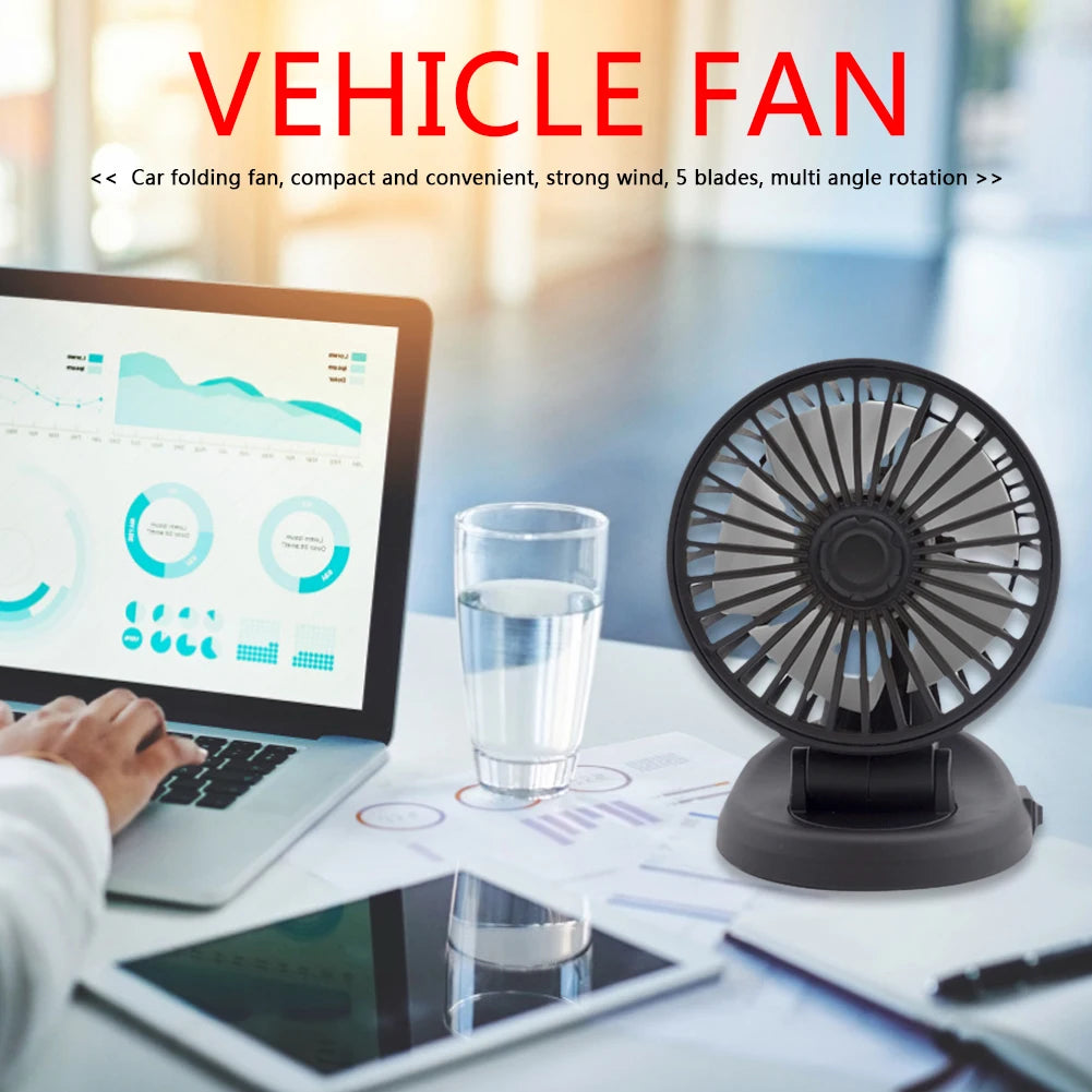 Car Fan Single Head Fan 360° Adjustable Cooling Fan Car Electrical Appliances With Cigarette Lighter Plug For Car Truck SUV RV Peaceful Pleasures Health and Wellness