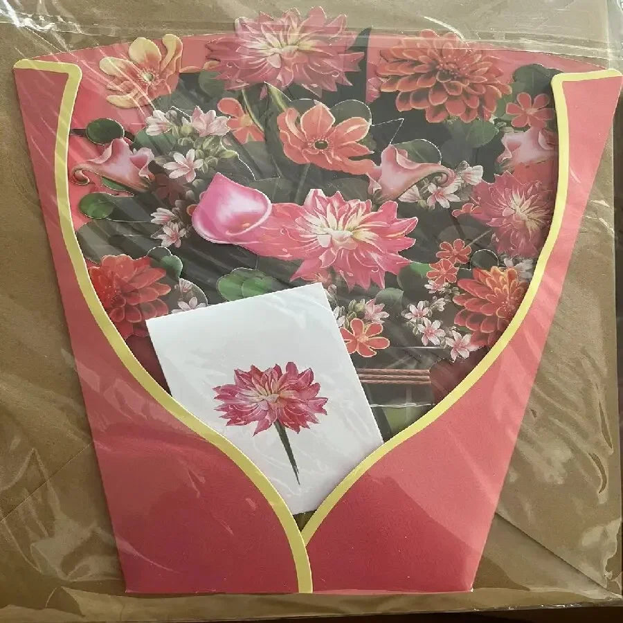 3D Pop-Up Paper Flower Bouquet Card | Valentine's Mother's Day