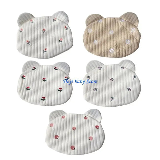 Cartoon Flower Baby Pillow – Soft Cotton Headrest for 0–6 Years Baby Headrest Pillow Peaceful Pleasures Health and Wellness