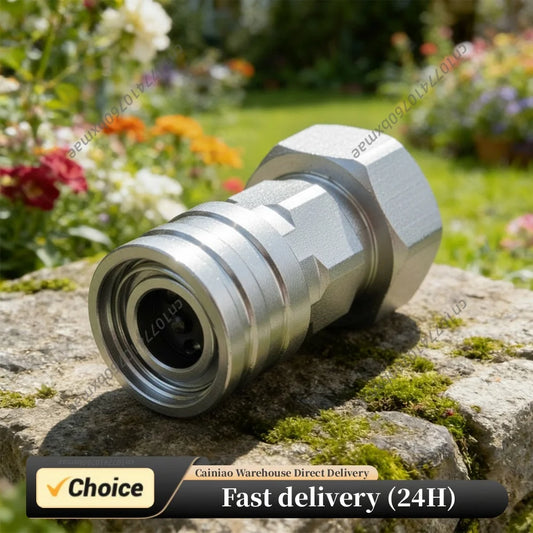 Convert Water Hose To Power Washer Connector Stainless Steel Attachment Car Washing Nozzle & Hose Attachment Peaceful Pleasures Health and Wellness