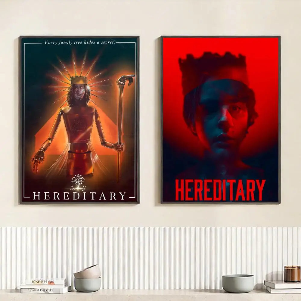 Movie H-Hereditary Poster HD Self Adhesive Waterproof Wall Art Ideal for Home Office Dorm Bedroom Great Gift Peaceful Pleasures Health and Wellness