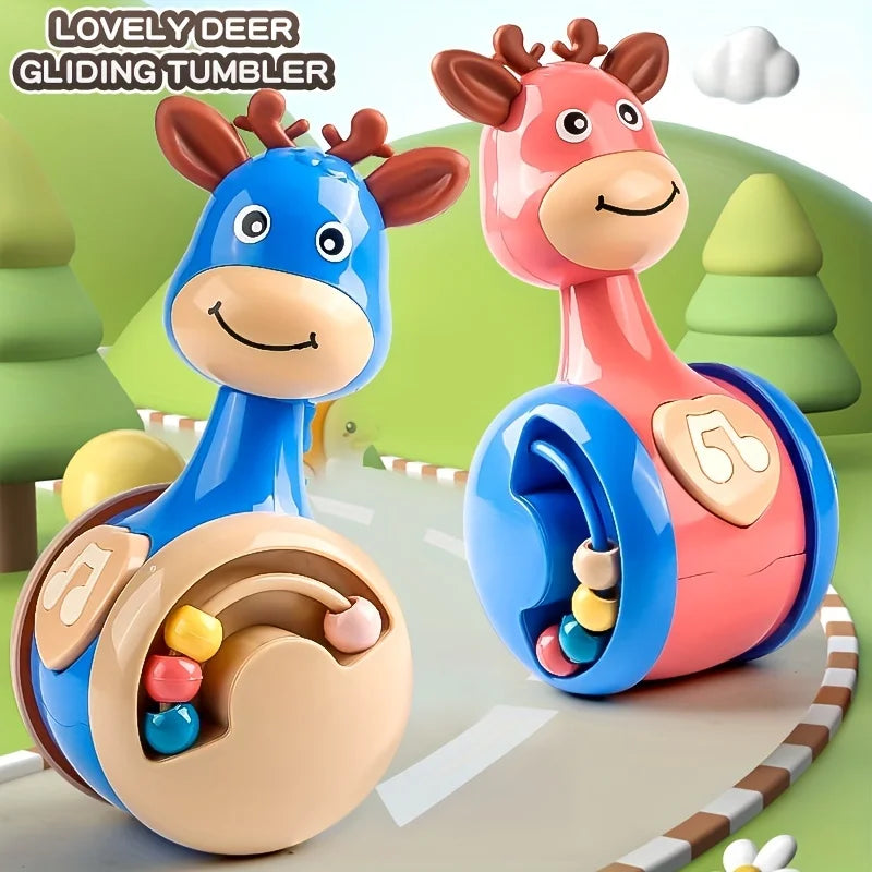 Roly Poly Tumbler Baby Toy 6–12 Months | Deer Wobbler Toy