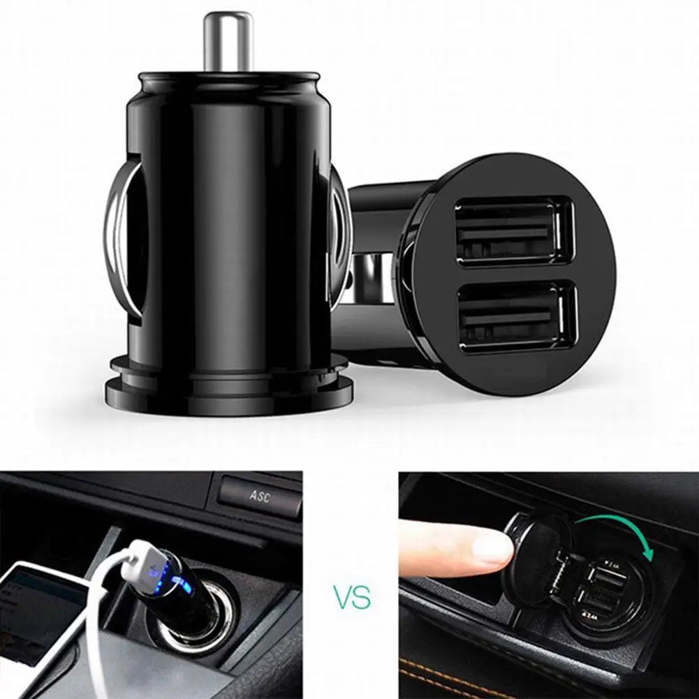 Dual USB Car Charger 5A Fast Charging 2-Port 12-24V Adapter