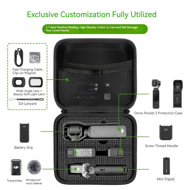 DJI OSMO Pocket 3 & 4 Hard Case Portable Storage Bag