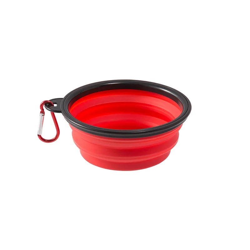 Foldable Silicone Pet Travel Bowl 1000ml with Carabiner