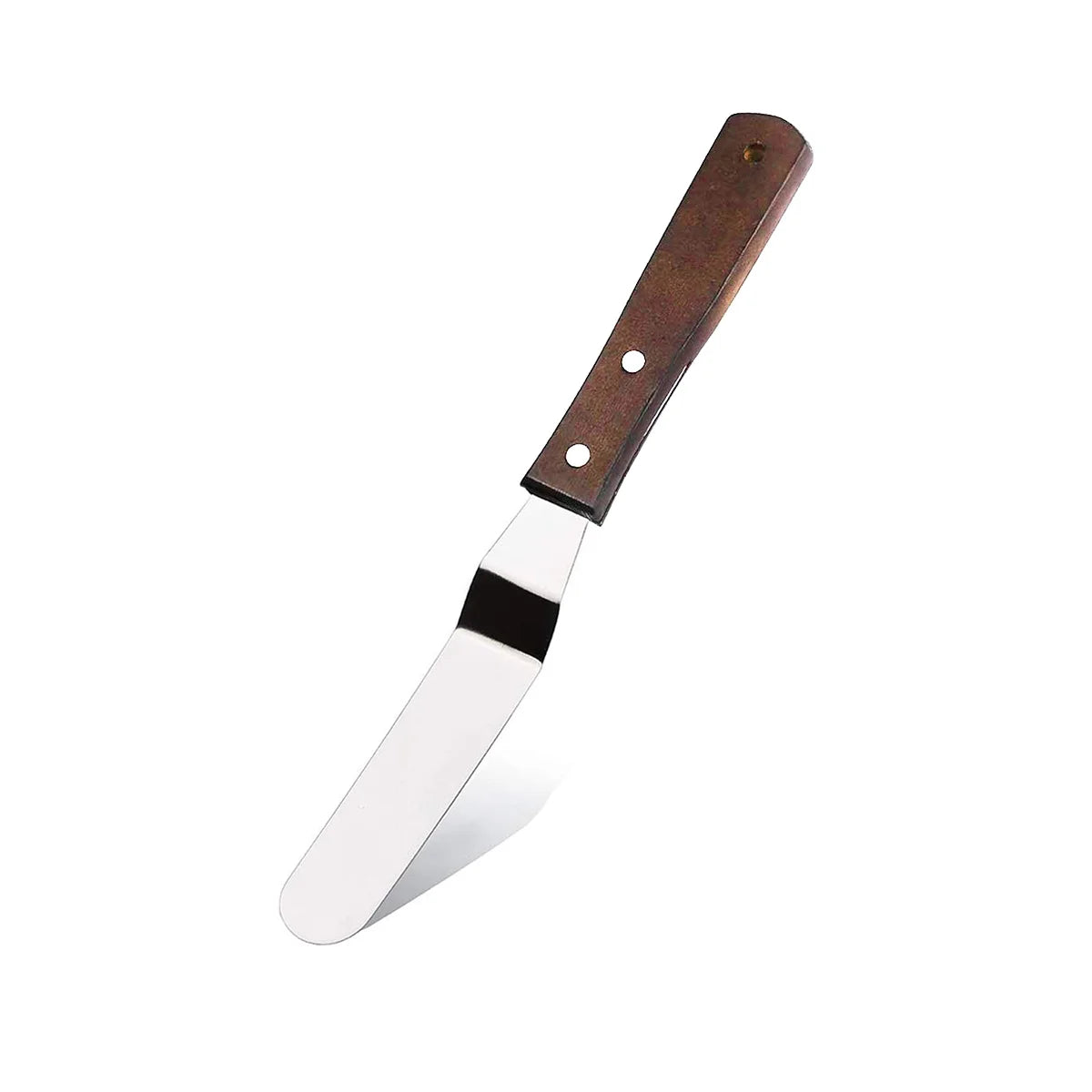 Icing Spatula, Stainless Steel Offset Cake Spatula with Wood Handle, Cake Decorating Spatula for Pizzas, Icing Cakes, Cheese Peaceful Pleasures Health and Wellness 6 Inch