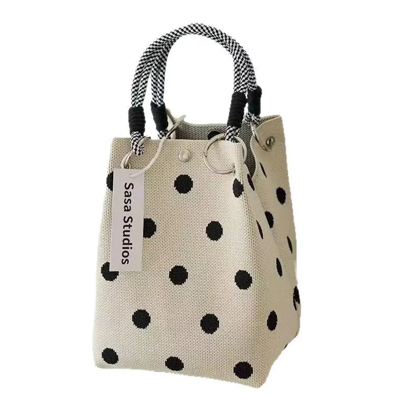 Cute Knitted Handbag with 3D Magnetic Snap | Women's Clutch