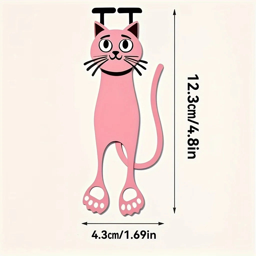 Acrylic Cat Bookmark Set of 3 | Colorful Cat Page Markers