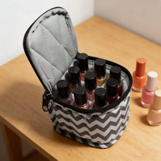9-Compartment Essential Oil & Nail Polish Storage Bag Essential Oil Organizer Oasis Select