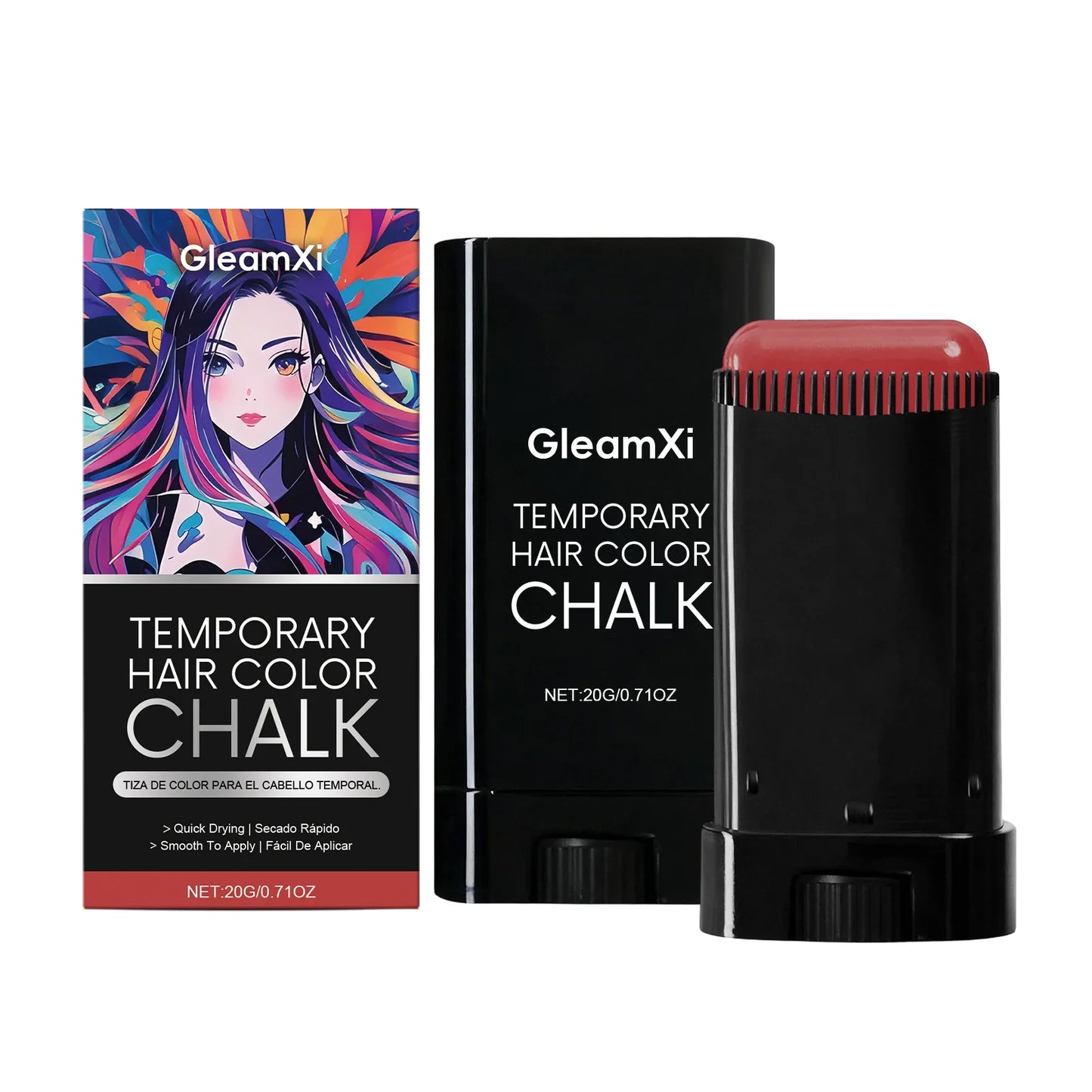 Temporary Hair Color Chalk Wax Stick – 5 Shades, Easy Wash