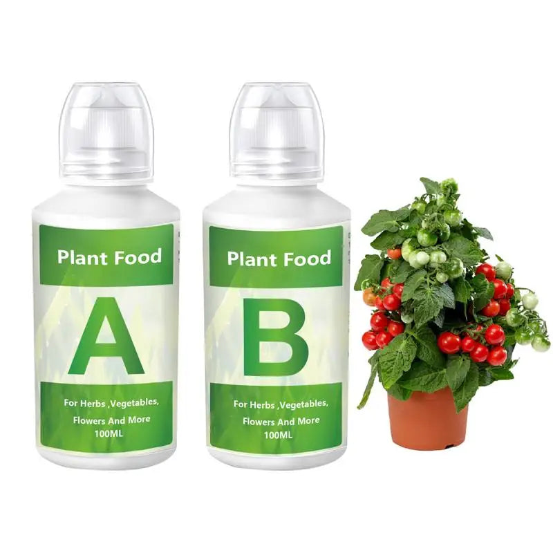 Fertilizer AB Two Part Set Hydroponic Garden Plant Food Plant Fertilizer For Flowers Vegetables Grass Nutrients Garden supplies Peaceful Pleasures Health and Wellness Default Title