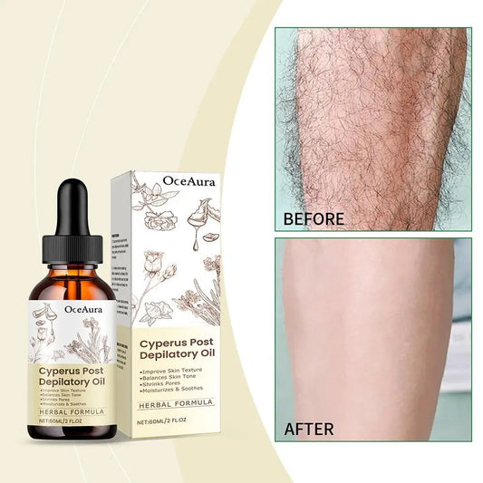 Natural Cyperus Rotundus Essential Oil 60ml for Hair Removal Moisturizing Soothing Skin Reducing Body Hair Painless After Peaceful Pleasures Health and Wellness