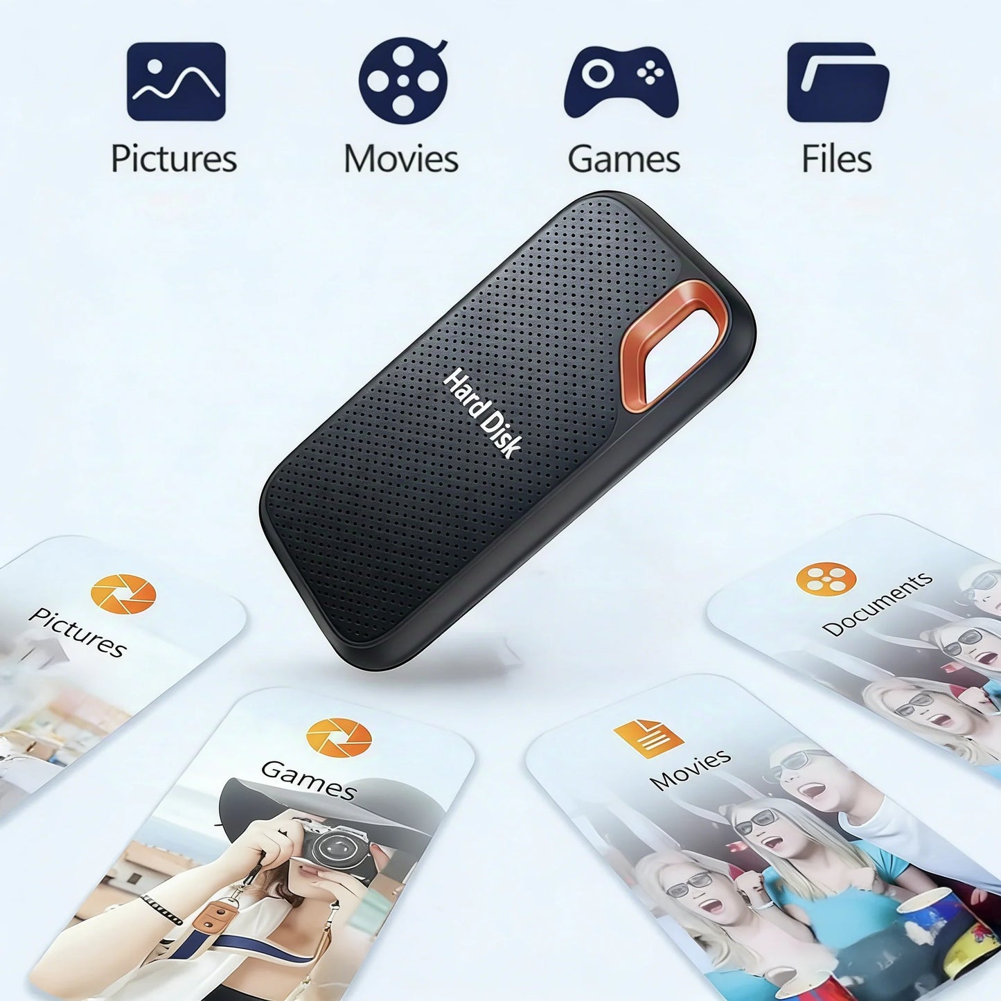 Portable External SSD 16TB–30TB USB 3.1 Type-C | PC, Mac & Android