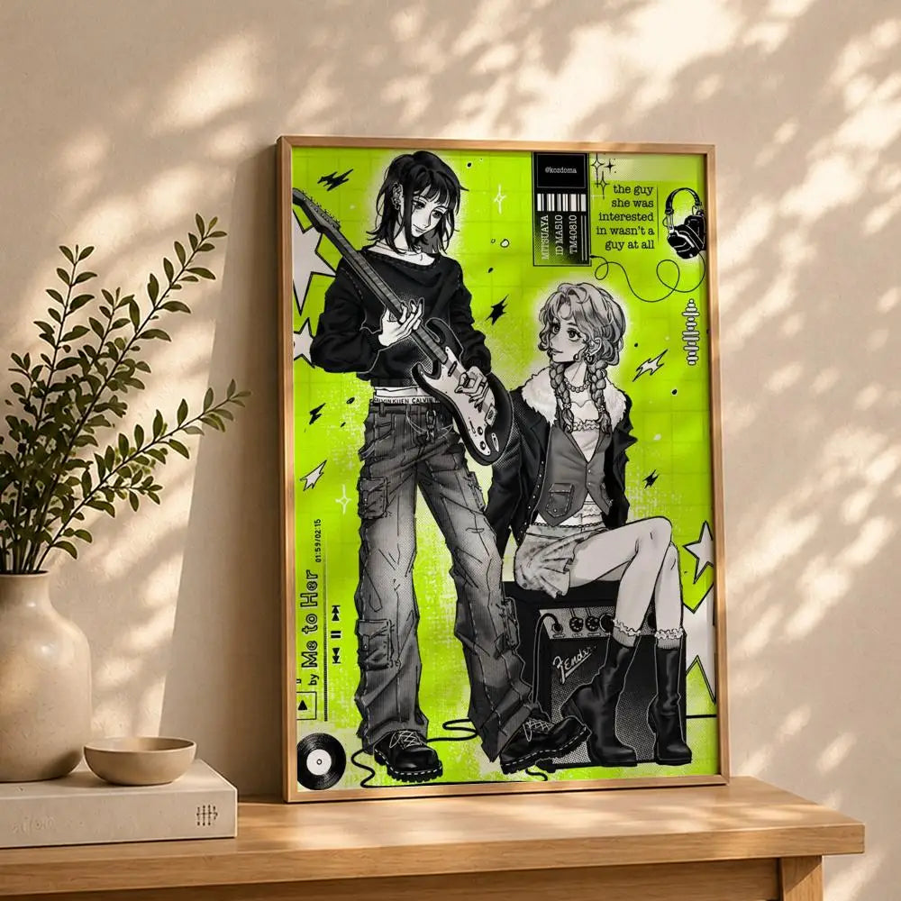 Koga Mitsuki Artist Poster | HD Self-Adhesive Waterproof Wall Art Wall Art Poster Peaceful Pleasures Health and Wellness White12 15X20cmNoframe