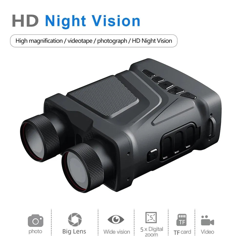 5X Zoom Digital Infrared Night Vision Binocular Telescope for Hunting Camping Professional 1080P 300M Night Vision Device Peaceful Pleasures Health and Wellness