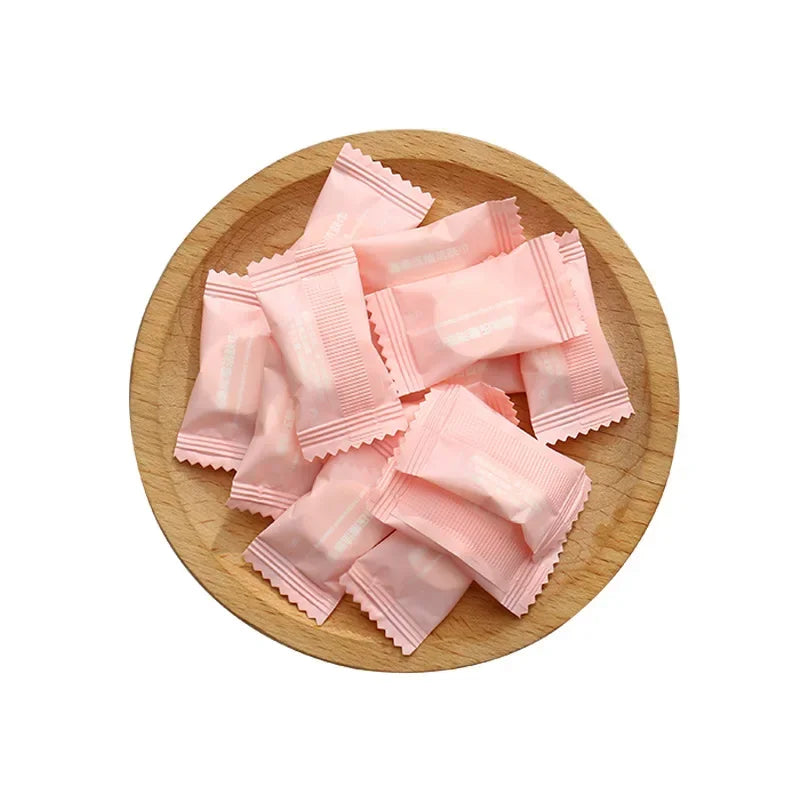 2packs Portable Travel Non-woven Moistened Tissues 50pcs Disposable Compressed Face Towel Outdoor Water Wet Wipe Candy Towels Peaceful Pleasures Health and Wellness