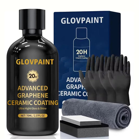 Cars Ceramic Coating 20H Graphene Ceramic Auto Detailing High Gloss Anti Scratch Nano Coat 10 Years Hydrophbic Protection Peaceful Pleasures Health and Wellness 70ml set