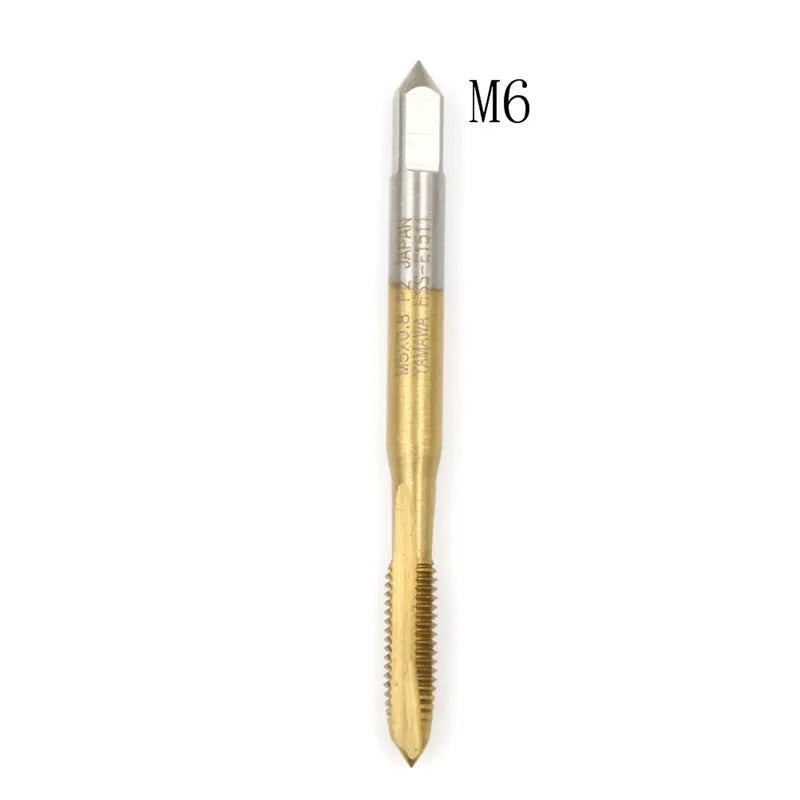 HSS Metric Thread Tap Set M2–M8 Straight Flute Screw Plug Tap Thread Tap Peaceful Pleasures Health and Wellness M6
