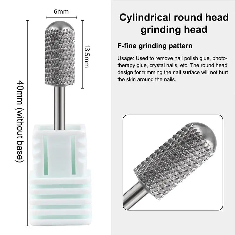 1PCS Tungsten Steel Nail Drill Bit Rotate Burr Milling Nail Cutter Bits Electric Drill Machine For Manicure Pedicure Accessorie Peaceful Pleasures Health and Wellness F