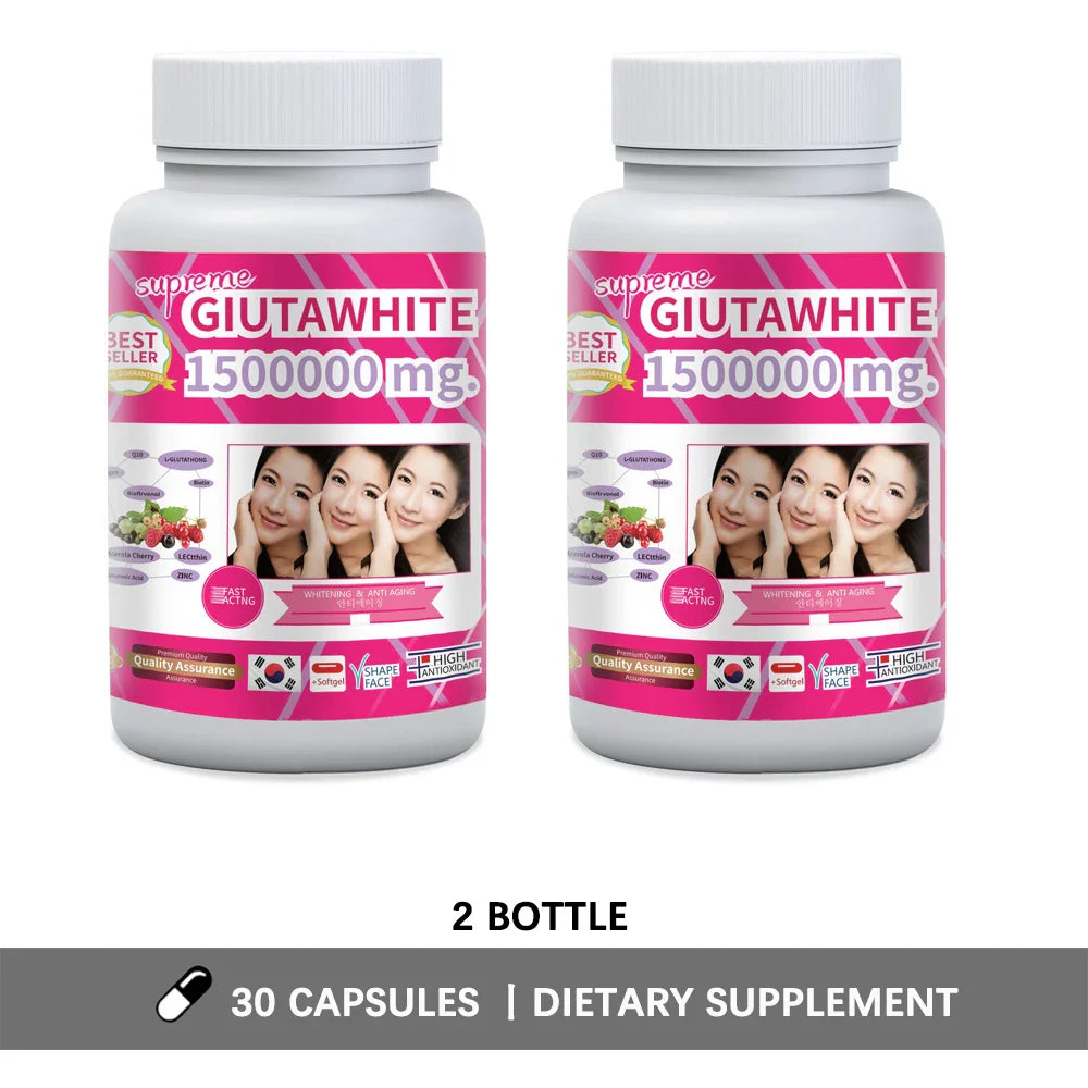 GLUTA WHITE Glutathione Skin Brightening Supplement 30 Softgels