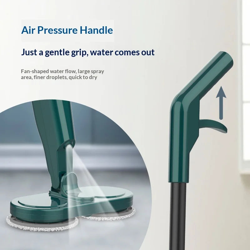 HOMEFISH 2-in-1 Wireless Electric Spin Mop Wet Dry Automatic Floor Cleaner for Home Car Glass Ceiling Window Door Peaceful Pleasures Health and Wellness