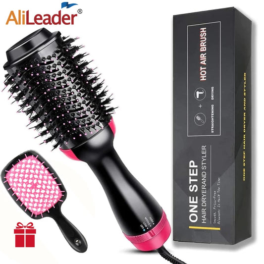 Hair Dryer Brush 4 In 1 One Step Volumizer Blow Dryer Brush Professional Hot Air Brush Negative Ion Anti-Frizz For Drying Peaceful Pleasures Health and Wellness