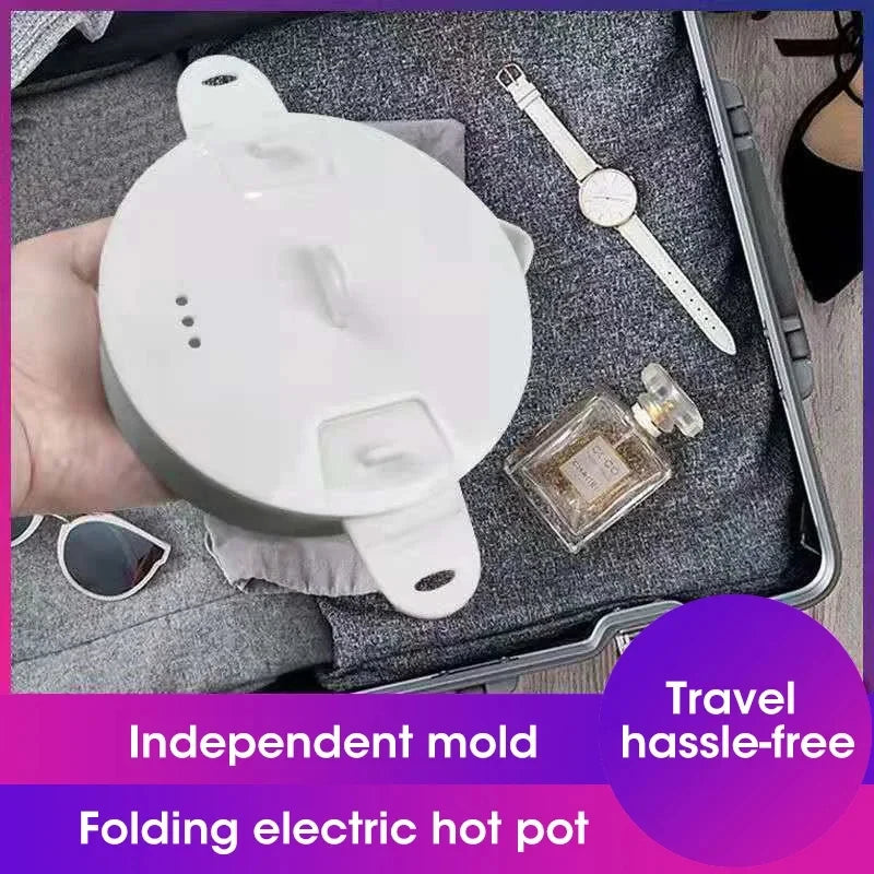 HOMEFISH Foldable Silicone Electric Pot Portable Multi-Purpose Hot Water Boiler for Travel 110/220V Kettle Ideal for Camping Peaceful Pleasures Health and Wellness