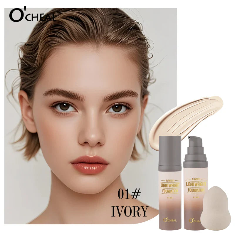 O'CHEAL Flawless Lightweight Foundation | Oil Control & Waterproof