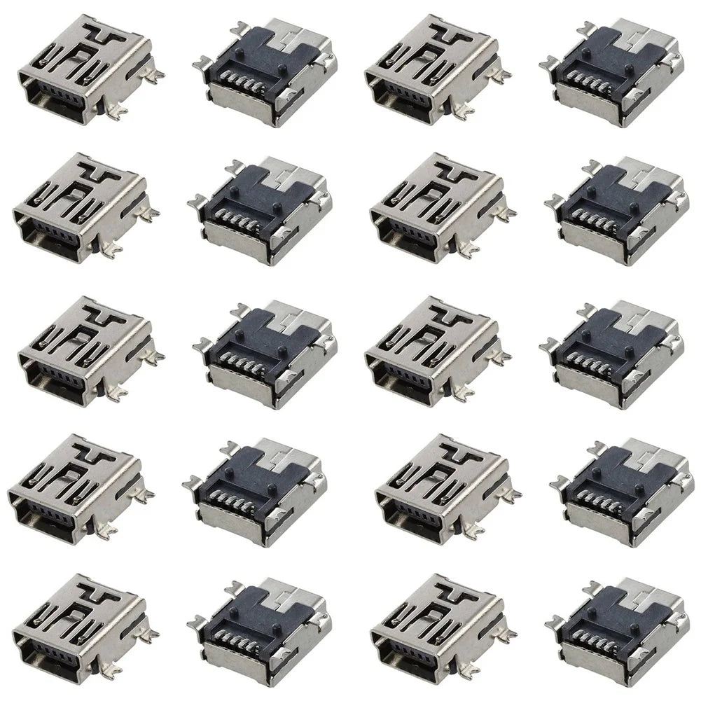 A36T-2X Replacement Mini USB Type B Female 5 Pin PCB Board Mount Jack Connector 10 Pcs Peaceful Pleasures Health and Wellness