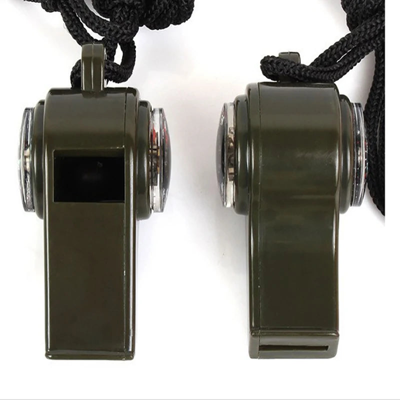 Outdoor Whistle Plastic Multifunctional 3-in-1 Whistle Survival Whistle Compass Thermometer Whistle Referee Whistle Peaceful Pleasures Health and Wellness