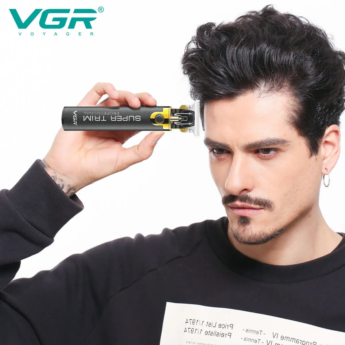 VGR 082 Hair Trimmer T9 Professional Hair Cutting Machine Cordless Rechargeable Bald Trimmer for Men Peaceful Pleasures Health and Wellness
