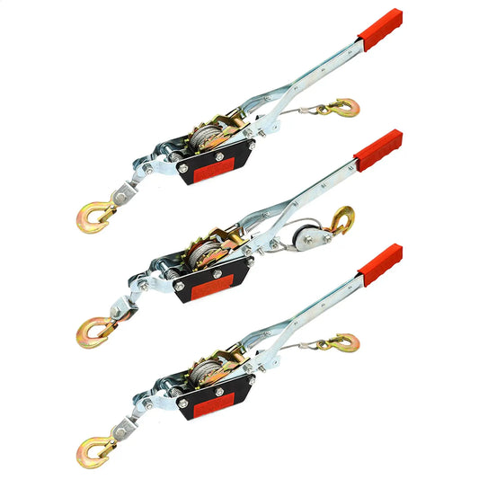 Heavy Duty Wire Rope Hand Puller 1T/2T/4T Double Hook Winch Manual Wire Rope Puller Peaceful Pleasures Health and Wellness