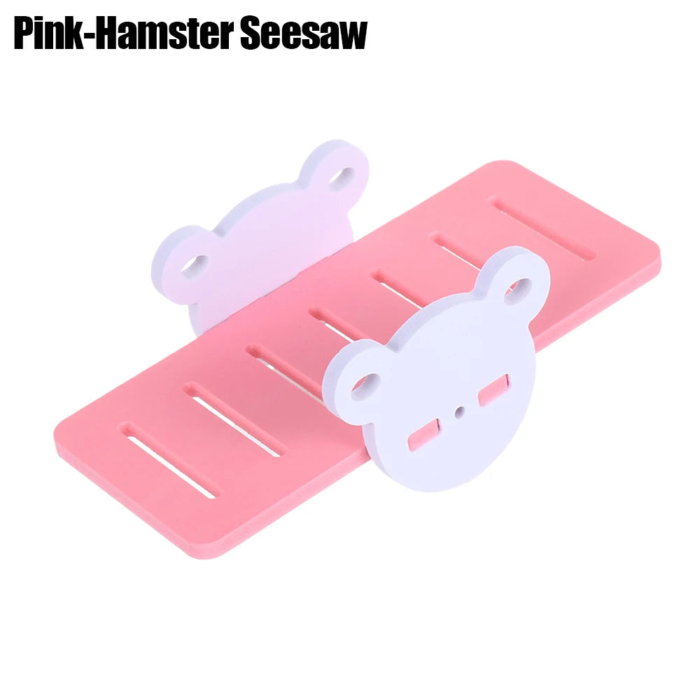 Wooden Hamster Toy Set – Seesaw, Swing & Playhouse