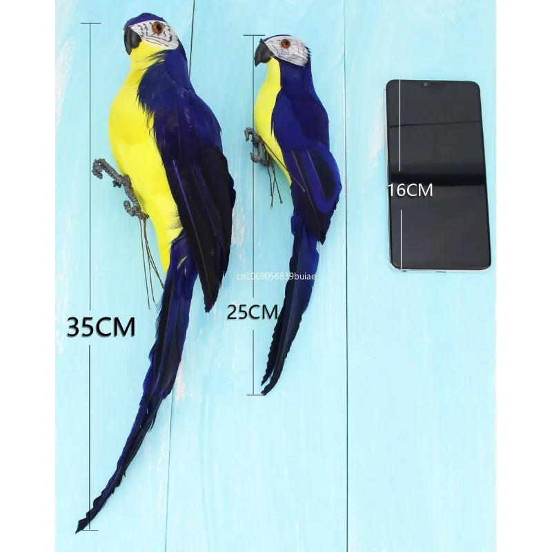 Simulation Parrot Foam Imitation Garden Ornament 25/35cm Artificial Fake Feathered Bird Shoulder Pirate Decoration Home Decor Peaceful Pleasures Health and Wellness