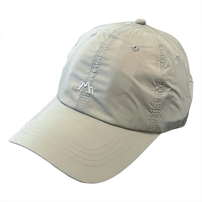 Quick-Drying Baseball Caps For Women Men Solid Color Baseball Hats Outdoor Sports Sunscreen Thin Women's Hats Peaceful Pleasures Health and Wellness Gray