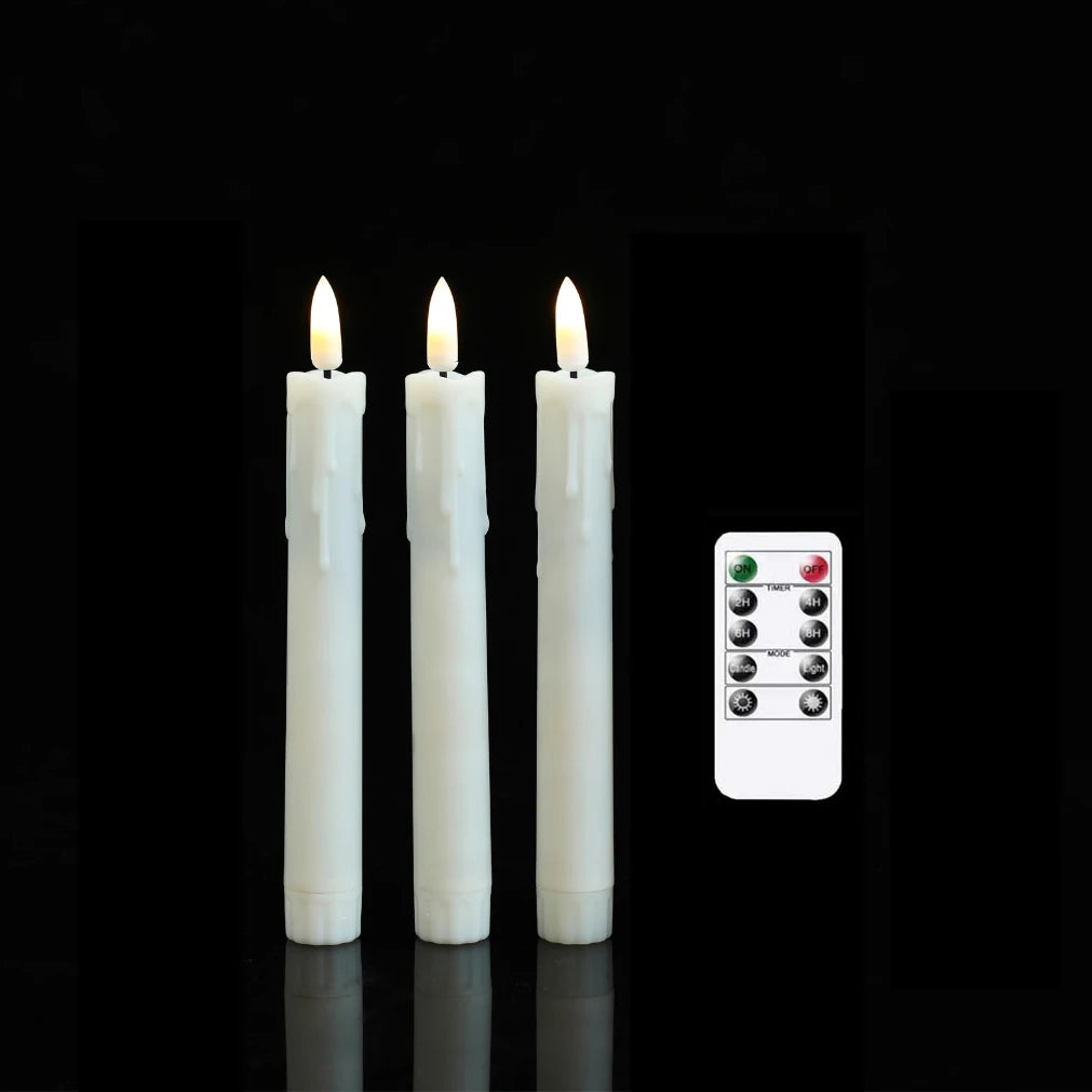 Flameless LED Candles 7" Set of 3 | Remote & Timer