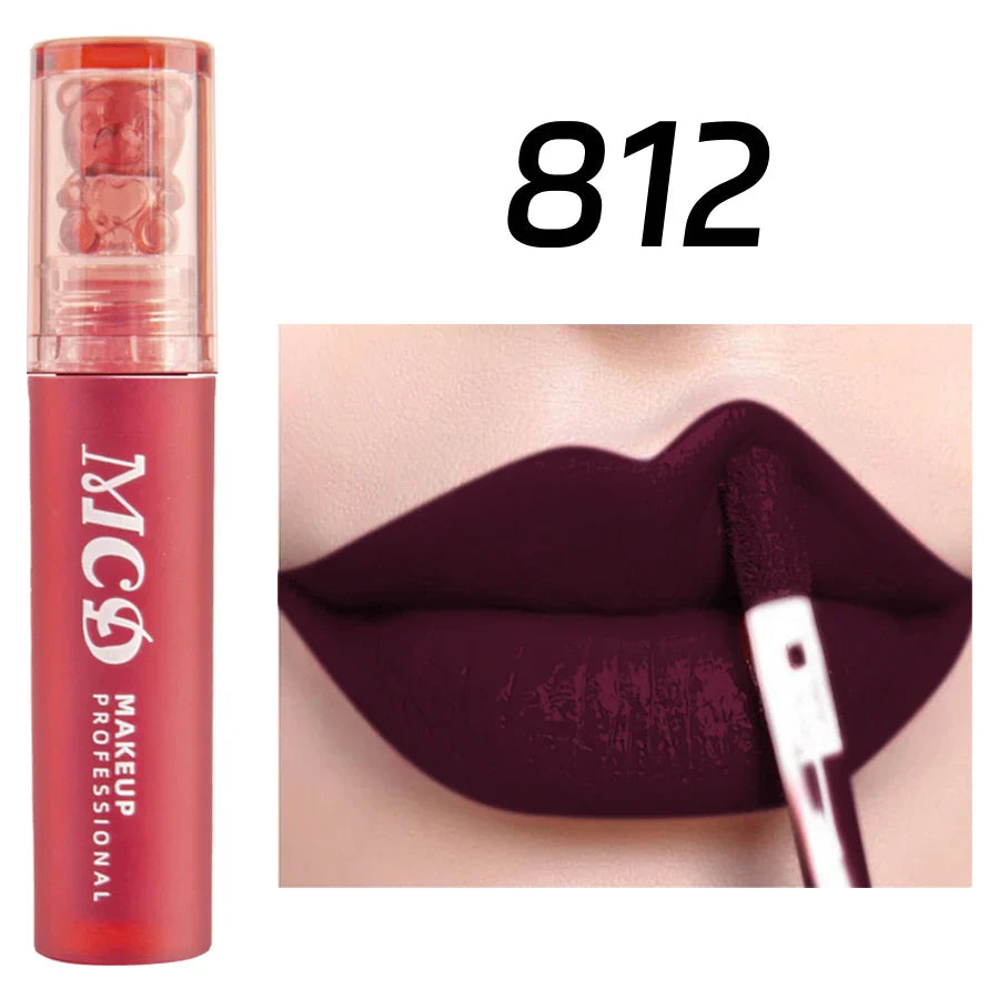 MCD 12-Color Lip Gloss Set – Matte Velvet Liquid Lipstick