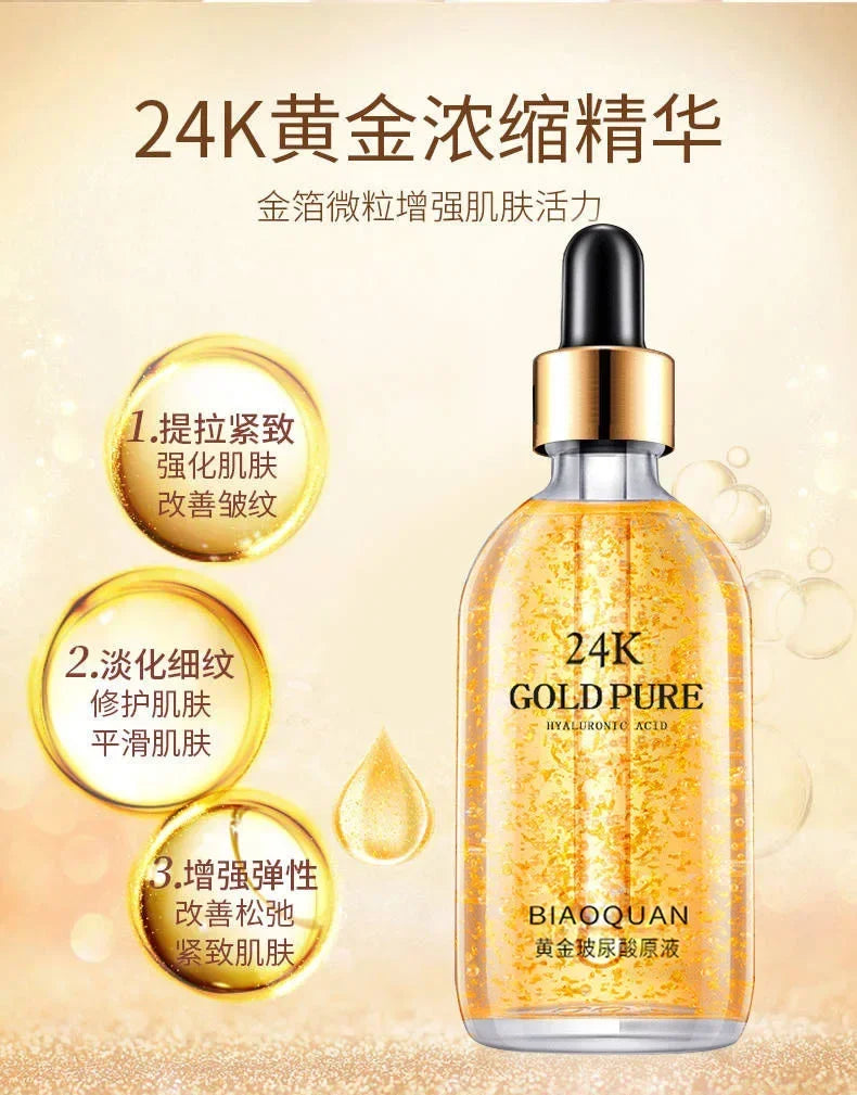 24K Gold Foil Face Serum – Lifting, Firming & Pore Minimizing