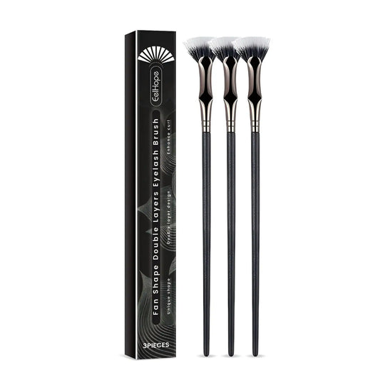 Fan-shaped eyelash brush, mascara brush, eyelash comb separator, suitable for upper and lower eyelashes Eyelash makeup tools Peaceful Pleasures Health and Wellness