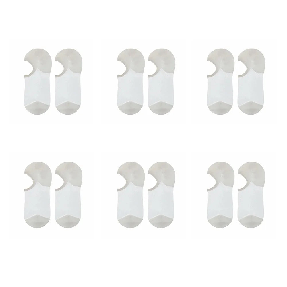 Women's Ultra-Thin No-Show Socks – 6 Pairs, Non-Slip Low-Cut