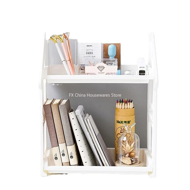 Small House Style 2/3 Layer Kitchen Spice Rack Organizer Plastic Condiment Bottle Shelf for Counter/Bathroom/Desktop Peaceful Pleasures Health and Wellness
